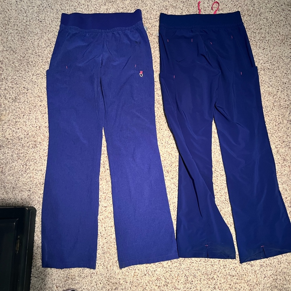 Blue & purple Smitten scrubs size Small… fits like small/med